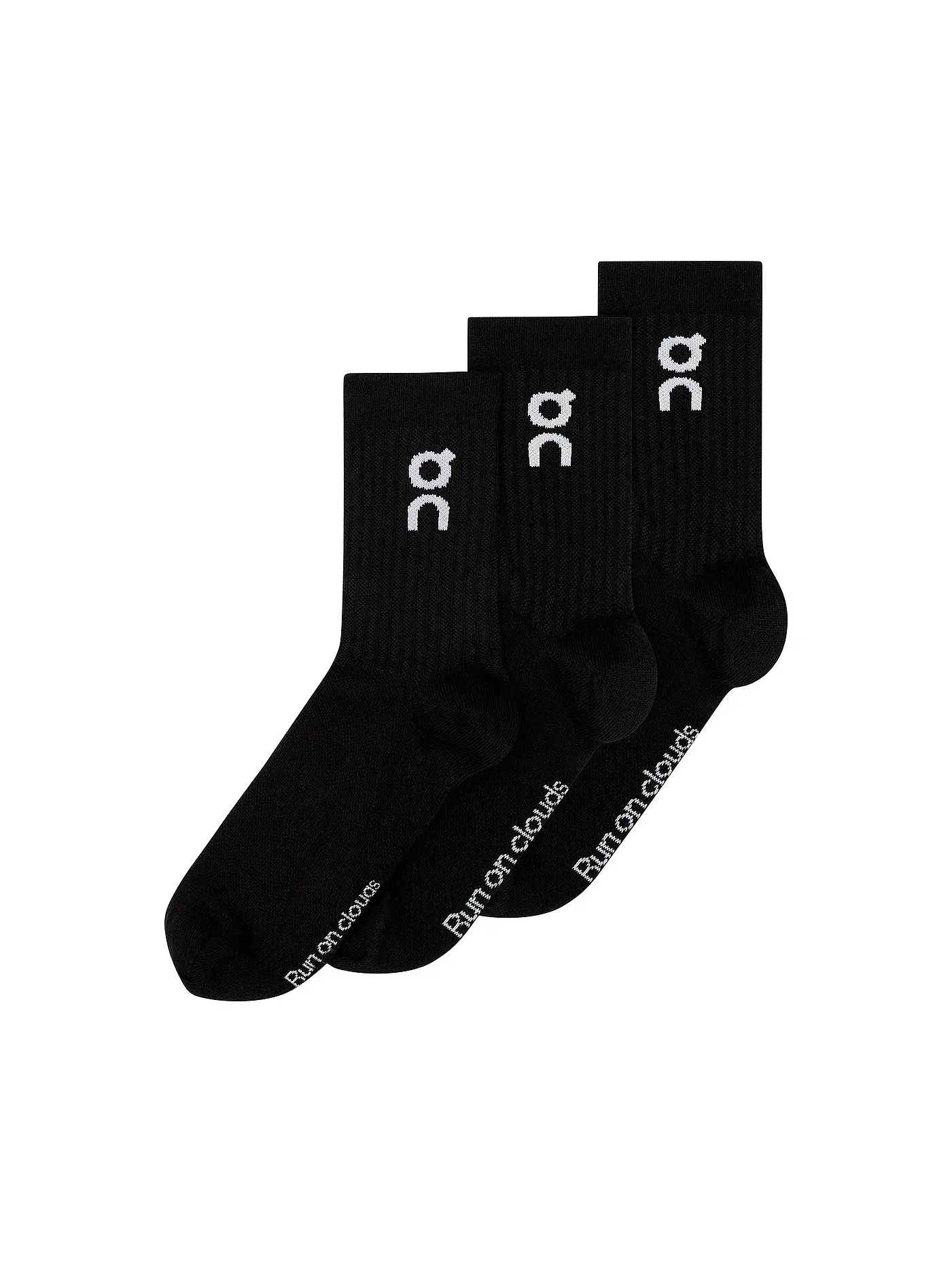 ON | Socken 3er Pkg. white | schwarz